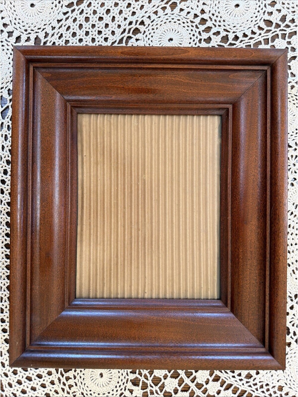Vintage Cherry Wood Deep Well 8x10 Picture Frame Art Photo Cottage Classic